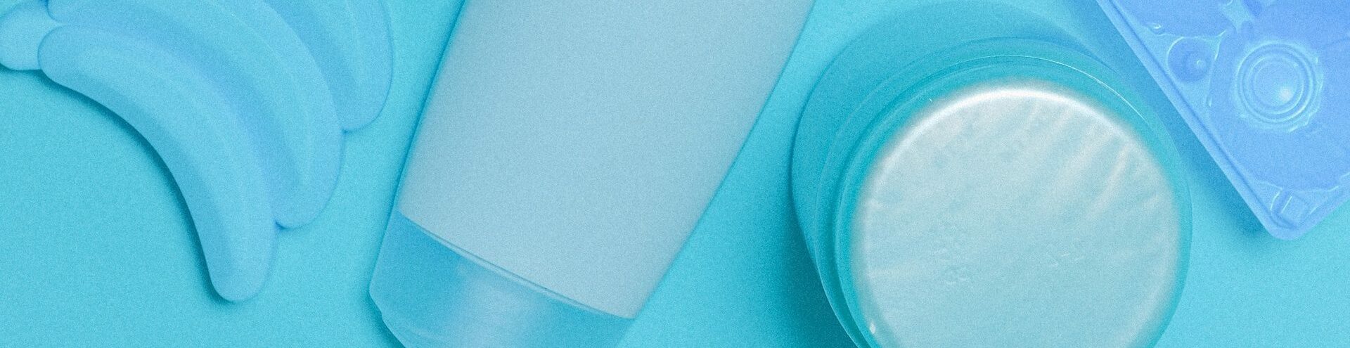 cosmetic packaging with blue filter