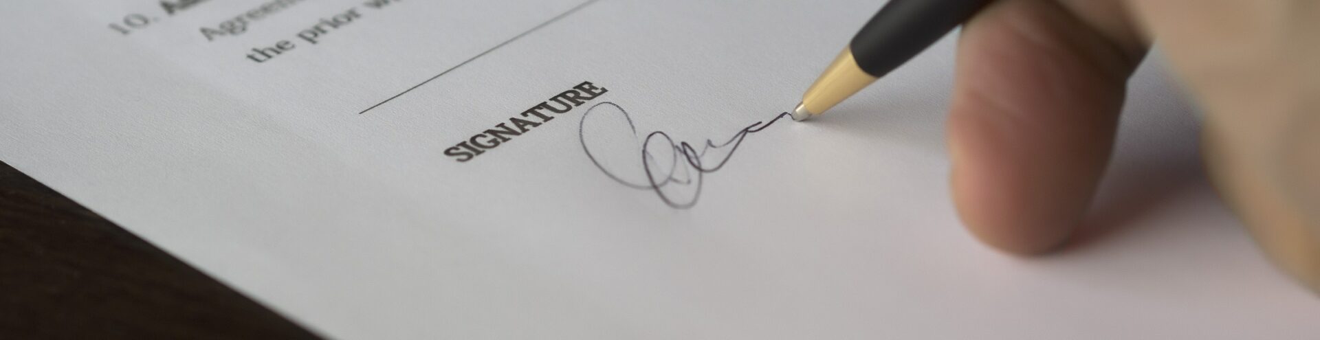 signing document
